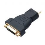 En HDMI til DVI adapter, til forbindelse af et HDMI og DVI kabel.