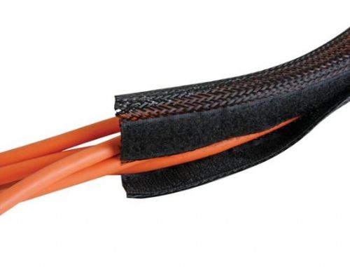 Kabelstrømper med velcro sort
